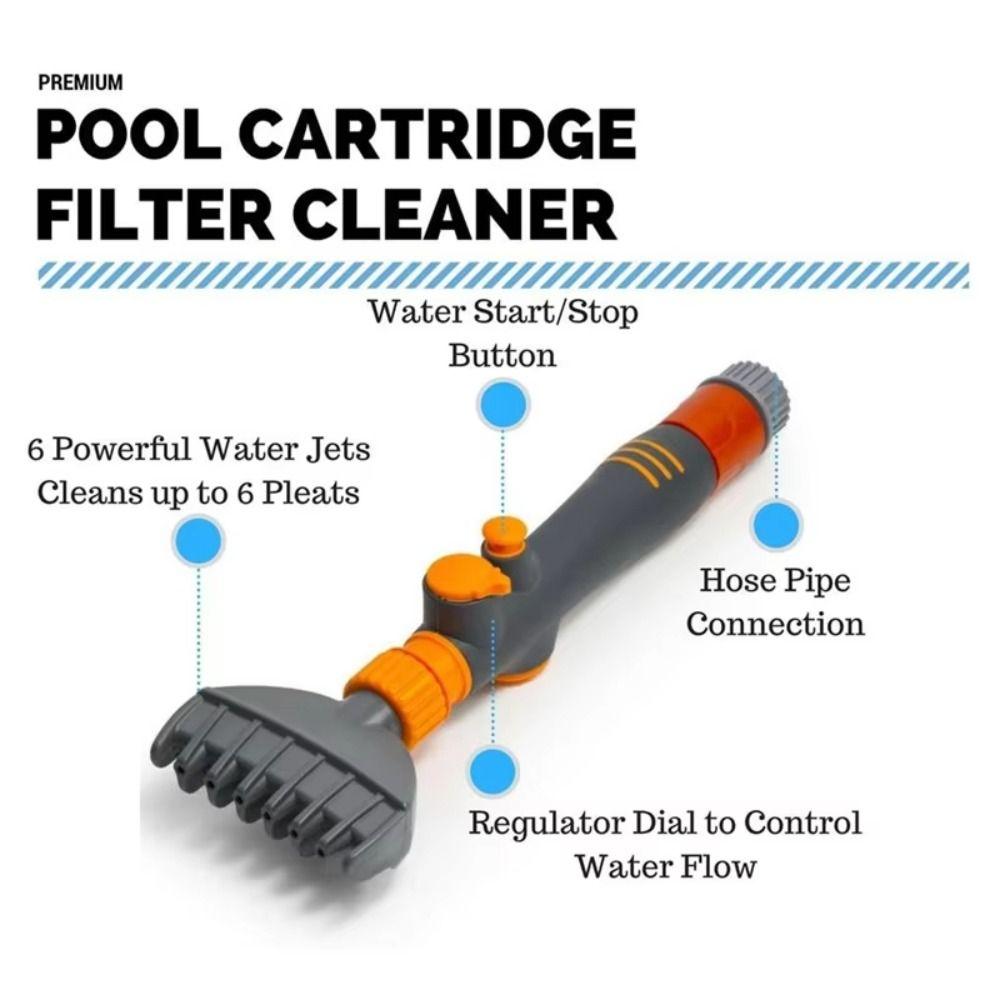 Removes Debris Pool Cartridge Cleaner Handheld Hot Tub Filter Clean Brush Cleaning Tools