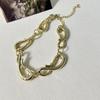Tooxika Exaggerated Metal Thick Chain Twisted 8 Word Cuban Chain Necklace Cold Wind Temperament Spice Girl Collarbone Chain