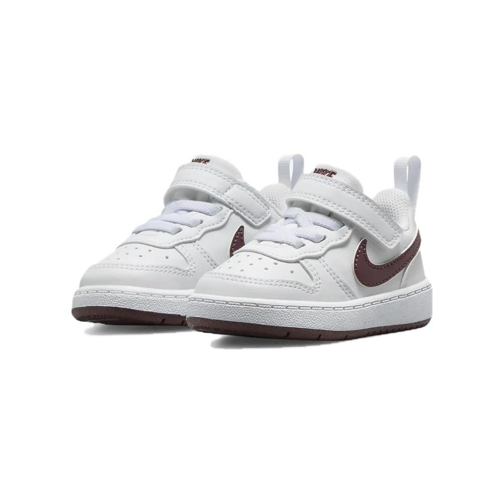 Nike Кроссовки Court Borough Low для малышей Белые Красные Младенцы и Малыши DV5458-112