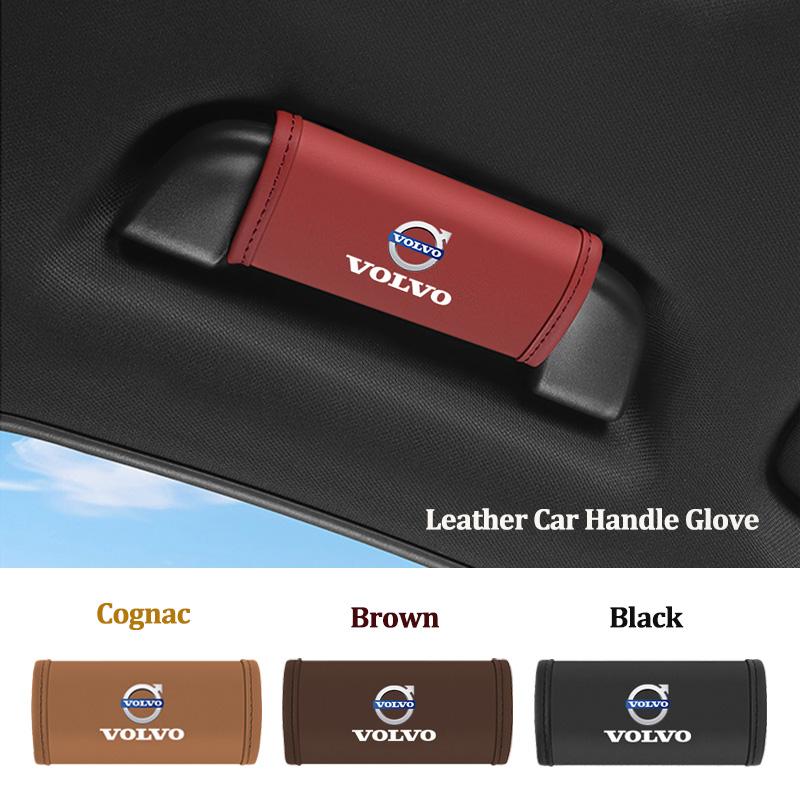 Car Roof Armrest Handle Protection Cover Auto Interior For Volvo V60 V40 XC90 S60 C30 XC60 V50 V70 S90 Leather Car Handle Glove