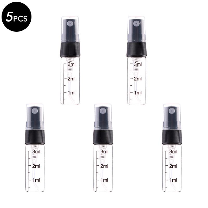 5/10 шт. 2 мл, 3 мл, 5 мл, 10 мл, мини-портативный флакон для духов, спрей, многоразовый косметический образец, стеклянный флакон для розлива, пустой контейнер