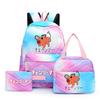 3Pcs/Set Chainsaw Man Kawaii Casual School Bag Colorful Backpack Set Girl with Lunch Bag for Women Student Teenager Rucksack Pencil Case