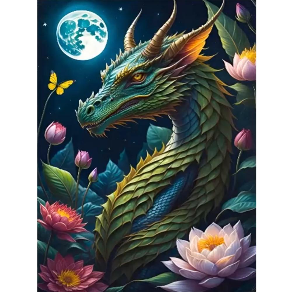 Дракон и цветок 5D полный круглый набор алмазов для рисования дзен-арт буддийская скульптура DIY сверла мозаика вышивка крестиком J3946