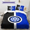 Inter Milan Pattern Bedding Home Decoration Birthday Gift ( 1 duvet cover + 2 pillowcase, without core),fan merchandise.
