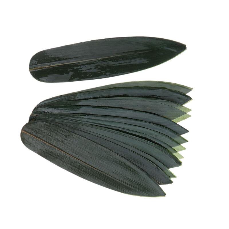100Pcs Sushi Bamboo Leaves Sashimi Dish Leaf Ornament Home Decor Serving Disposable Plates Artificial Fake Grass