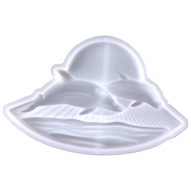 Форма из смолы «Солнечный дельфин», полустереоскопические силиконовые формы, эпоксидная литейная форма для настенного крепления, декора, поделок своими руками