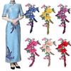 Сделай сам одежда Cheongsam роза пион цветок отделка одежда аксессуары нашивка вышивка аппликация