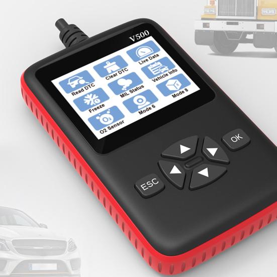 Диагностический прибор V500. Профессиональная совместимость и расширенный разъем OBD. Код устранения неисправности двигателя.