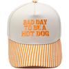 BAD DAY TO BE A HOT DOG Truck driver hat color matching embroidery baseball cap men's and women's leisure