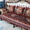 Embroidery Jacquard Sofa Cover Retro Classic Cushion Luxury Fabric Combination Sofa Cover Anti-slip Slipcover Living Room Decor