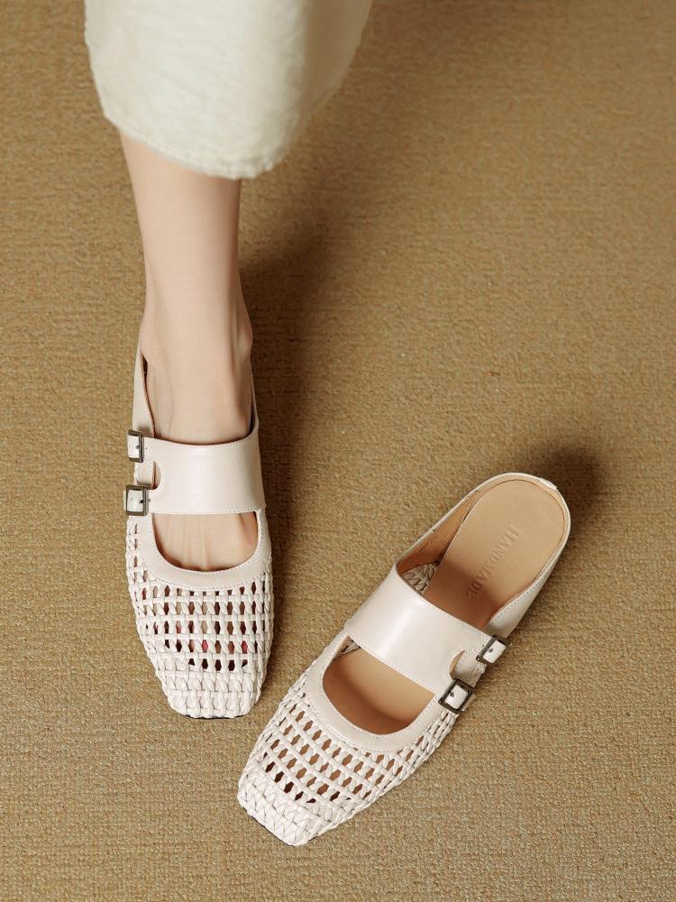 Элегантный темперамент внутренняя высота увеличение ремень пряжка сумка голова сандалии лето новый повседневный плетеный полый верхняя одежда толстый каблук шлепанцы