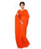 TreegoArt TreegoArt Women,s Georgette Plain Saree With Unstitched Blouse Piece - Pack Of 1