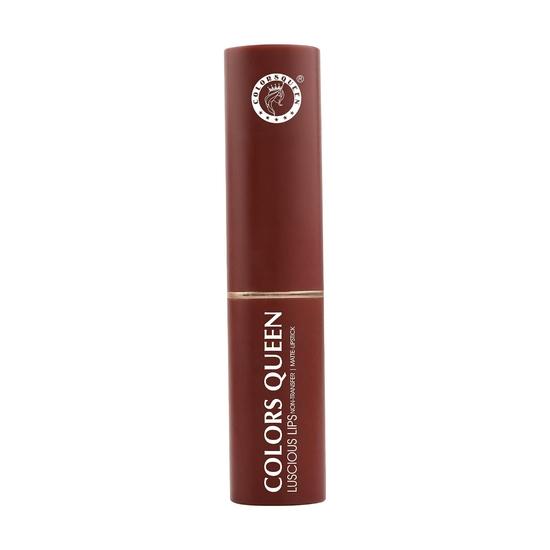Colors Queen Luscious Lips - Non Transfer Creamy Matte Lipstick | Highly Pigmented with Smooth Application (17 - Rouge - 3.5g)