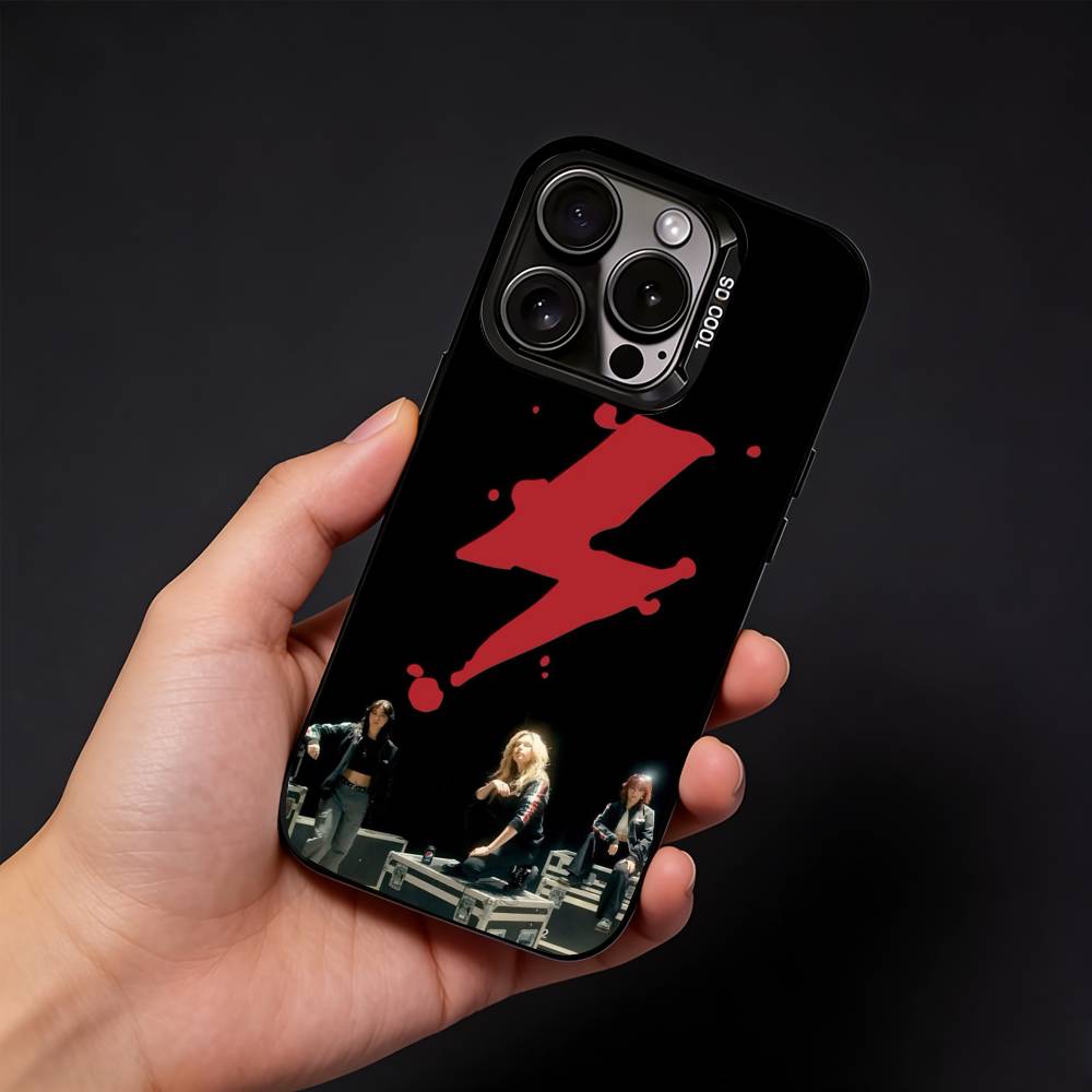 Band THE W-Warning Rock Phone Case For iPhone17, 16,15,14,13,12 Pro Max Black Candy Matte Shockproof Cover