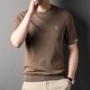 IMAGINEX Мужская повседневная вязаная футболка с коротким рукавом в городском стиле
