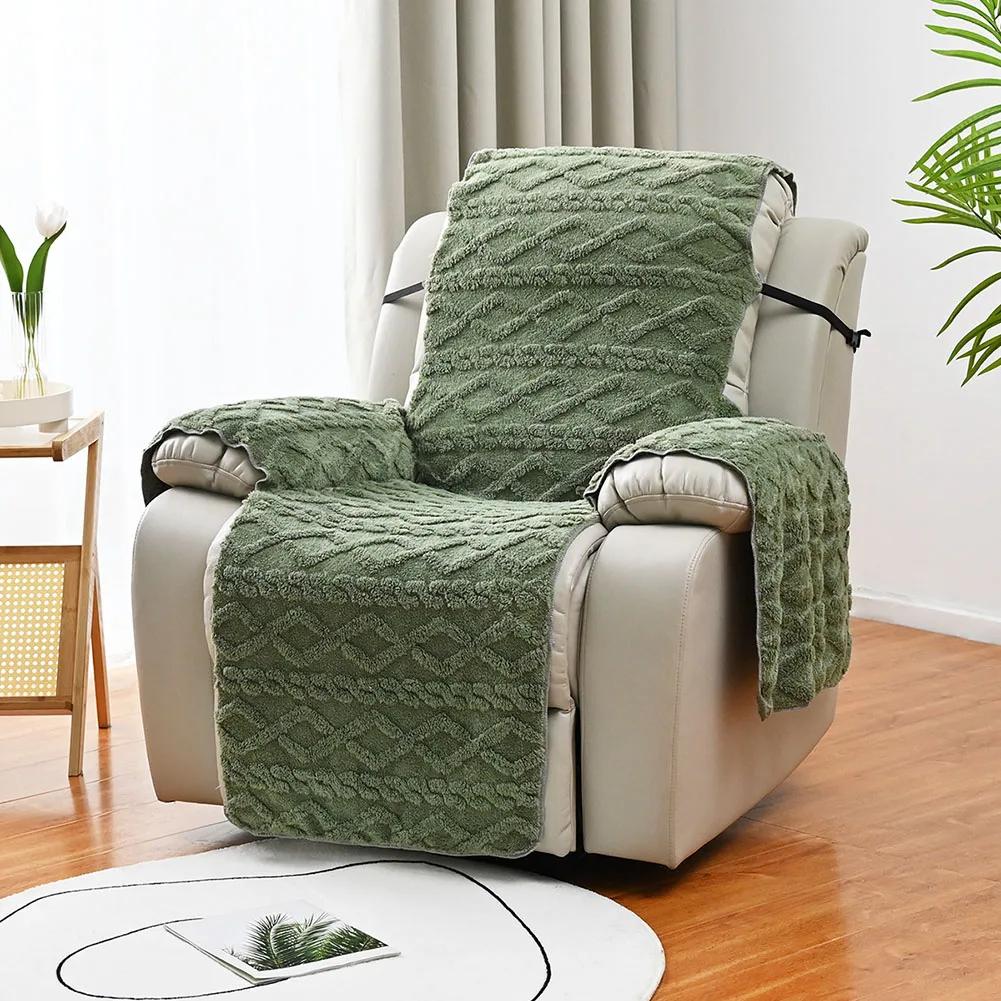 Двусторонний жаккардовый чехол для массажного кресла, толстый защитный чехол для дивана с бархатной обивкой и антипиллинговым дизайном, водонепроницаемый