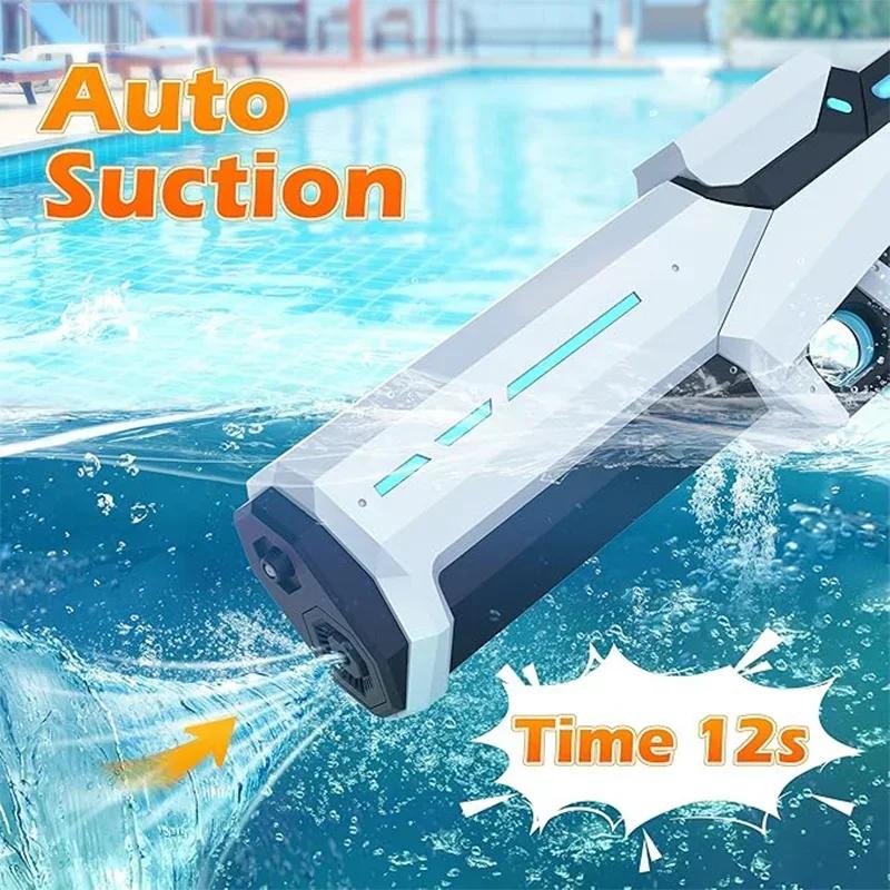 Non-Toxic Electric Water Guns For Adults Powerful Squirt Automatic Water Suction Water Blasters Summer Outdoor Beach Toy For Kids Gift