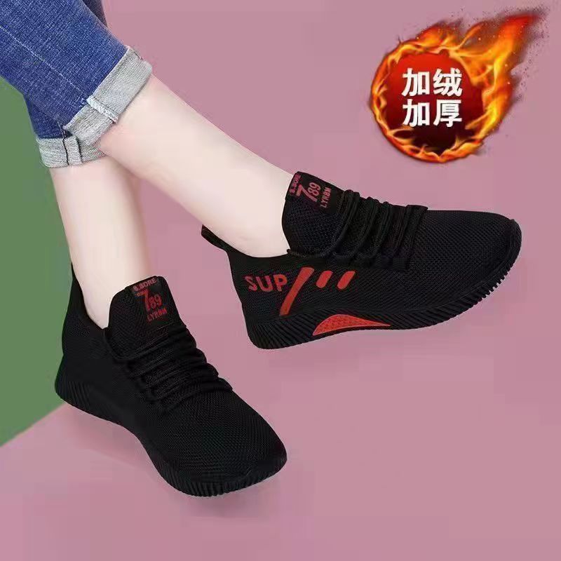 [Одинарный хлопок опционально] Весенние новые повседневные женские туфли на низкой подошве для женщин среднего возраста, дышащие кроссовки на мягкой подошве, внешняя торговля