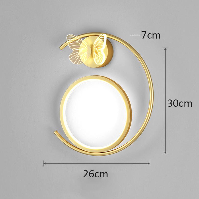 Светодиодный Современный Диван Настенный Светильник Бабочка Декор Прикроватные Лампы Для Дома Холл Кухня Гостиная Скандинавское Внутреннее Освещение Свет