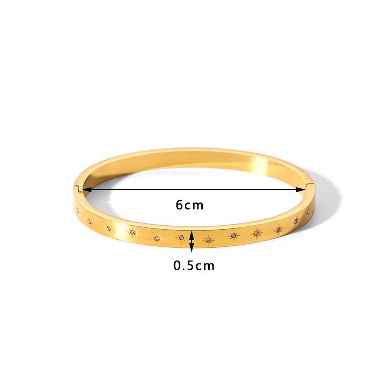 Новые браслеты из кубического циркония 18 карат из нержавеющей стали, не выцветающие ювелирные изделия для женщин, подарок