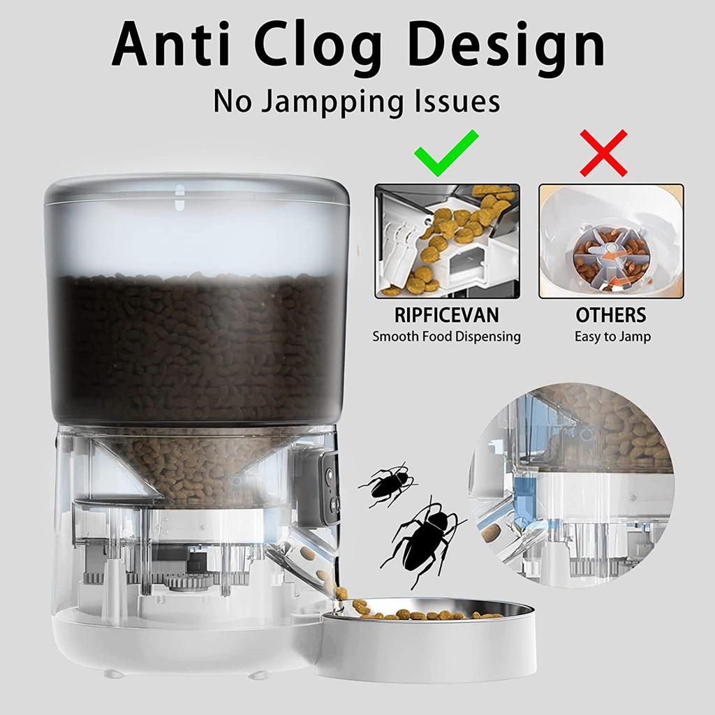 Pet Feeder Automatic 4L Remote Graffiti APP Timed Quantitative Cat and Dog Supplies WIFI Smart Feeder