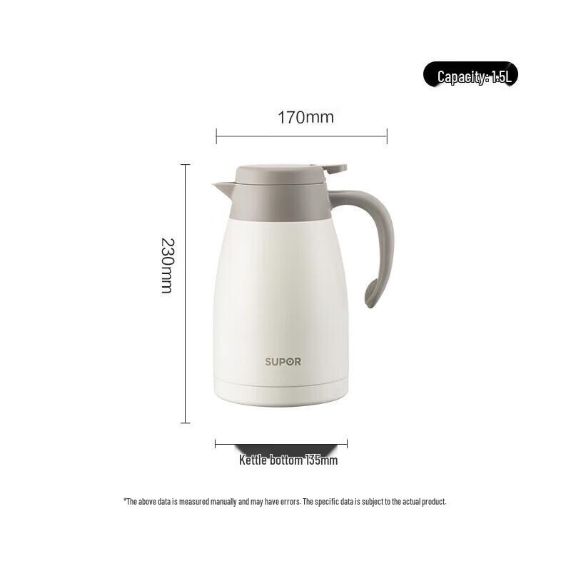 Supor 1.5L 304 Stainless Steel Vacuum Thermos