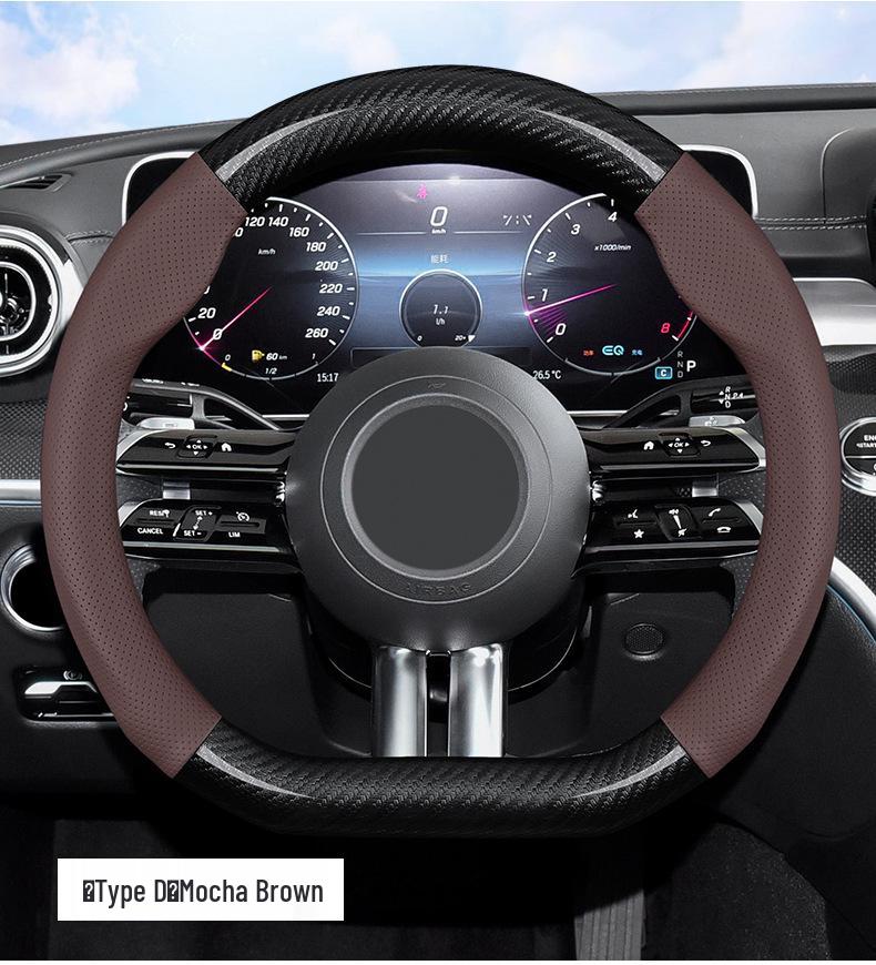 Adapts Hongqi Steering Wheel Cover for H5/H7/E-H9/HS7/HS5/HS3/EQM5 - Ultra-thin, All-Season, Universal Fit