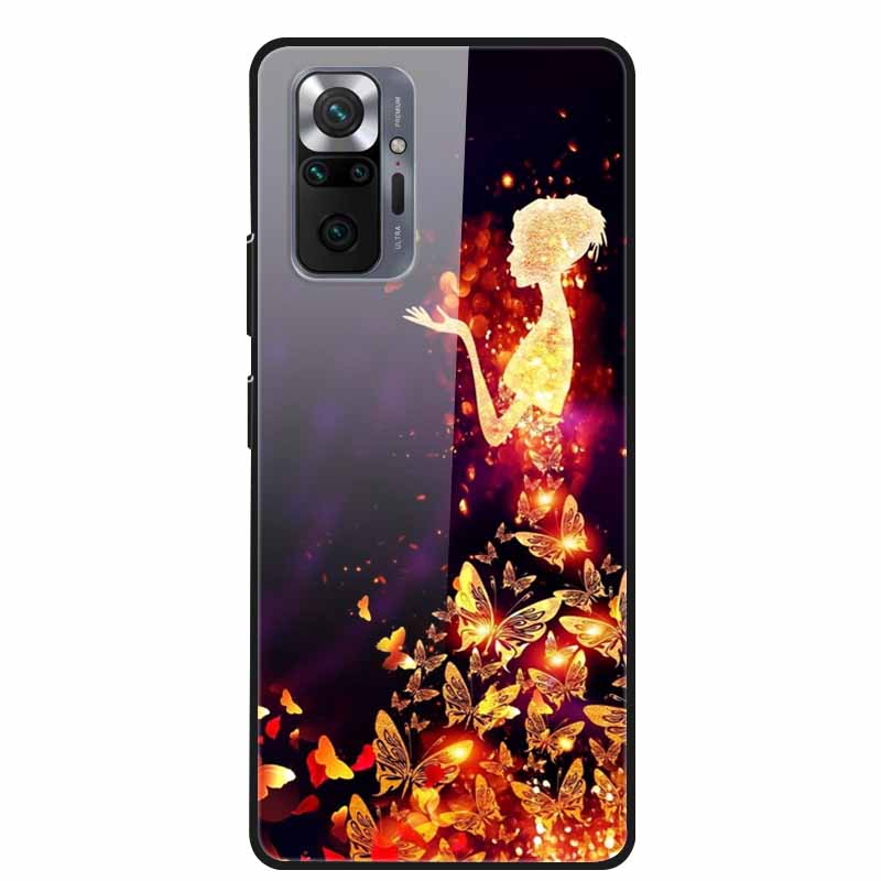 Цветная закаленная стеклянная крышка для чехла Xiaomi Redmi Note 10 Pro, жесткий противоударный Funda для чехлов Redmi Note10 / Note 10Pro, корпус