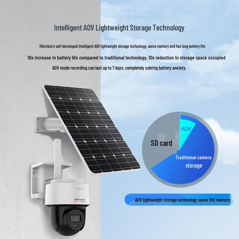 HIKVISION Solar 4G Outdoor Full-Color Night Vision Security Camera CN plug (adapter included)