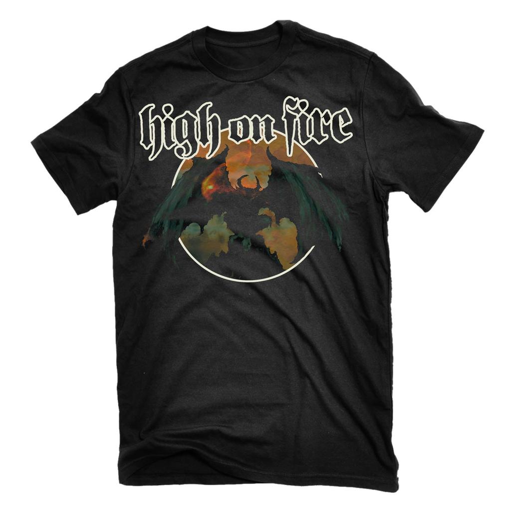 High on Fire Green Demon Rock Band Summer Casual TShirt Unisexs and Womens Luxury Brand Top hot