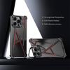 For iPhone 14 Pro Max Bumper Case Four Corner Airbag Kickstand Boardless A-Shape Metal Phone Cover