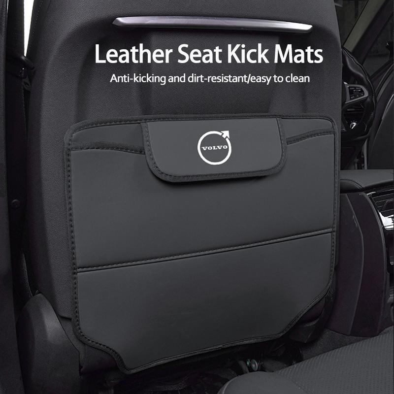 AABBM1 Car Seat Anti Kick Pad Car Interior For Volvo V60 V40 XC90 S60 C30 Olestar AWD Scratch Dirt Resistant Seat Backrest Leather Mat