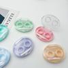 In Stock: No-Twist Portable All-in-One Clear & Colored Contact Lens Case with High-End Feel.
