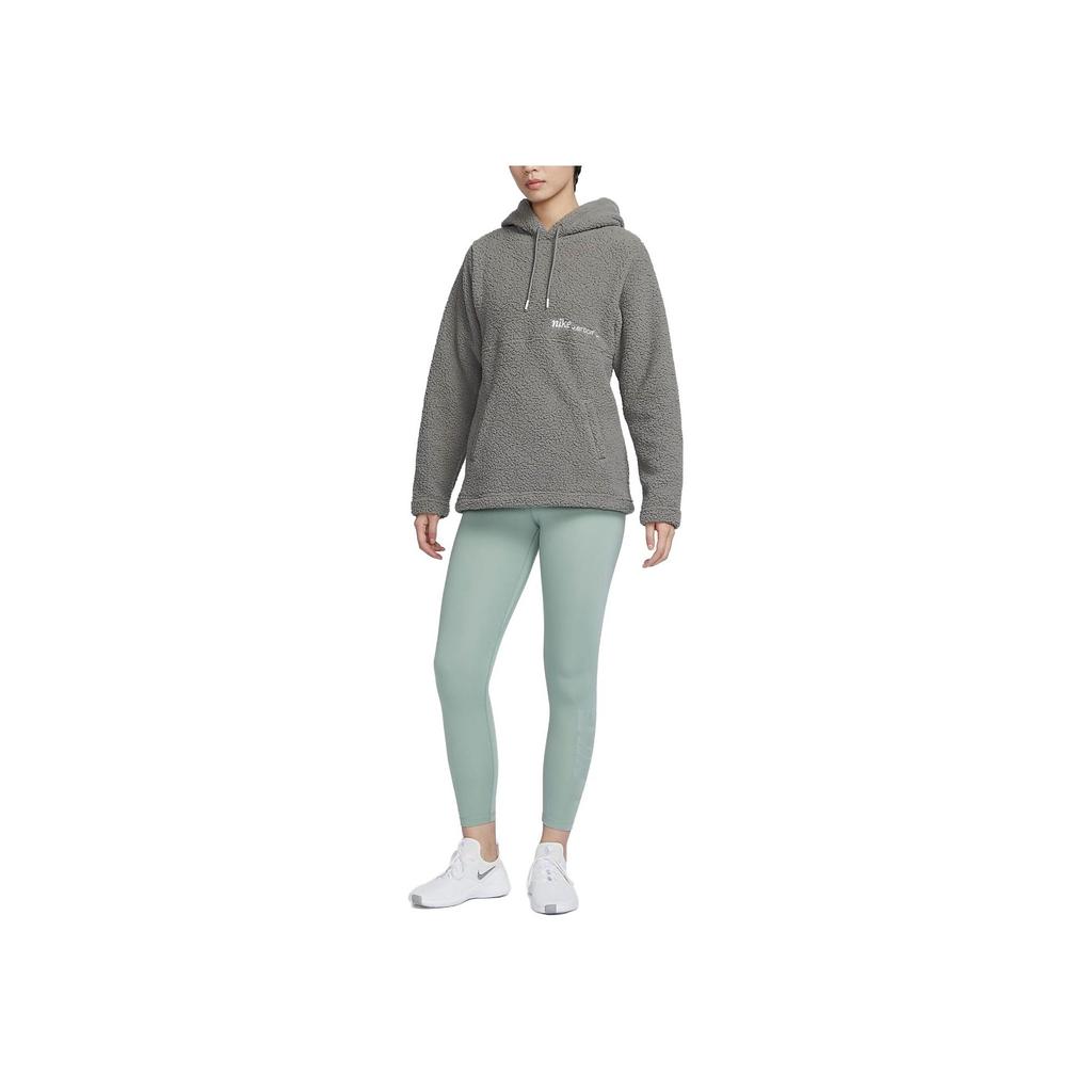 Nike Свитшот с капюшоном и принтом букв логотипа, с длинным рукавом, женский свитшот, светло-серый DQ6237-029