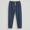 Men's Loose-Fit Cotton-Linen Trousers: Breathable, Trendy, Retro, Straight-Leg Casual Pants for Summer.