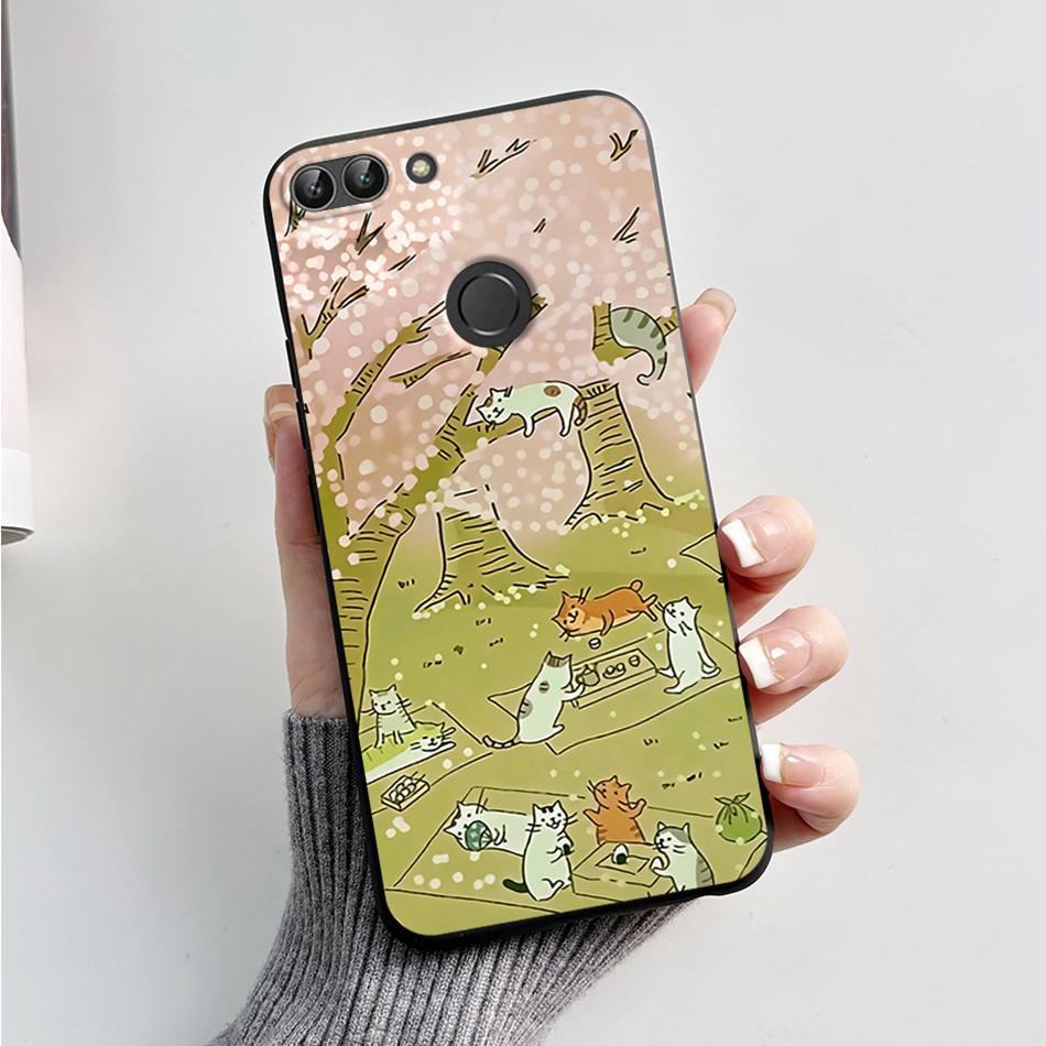 Для Huawei P Smart 2018 Чехол Милый Кот Медведь Мультяшная Лягушка Мягкая Обложка Для Huawei P Smart FIG-LX1 5.65 дюйма Чехол Coque Fundas Shell
