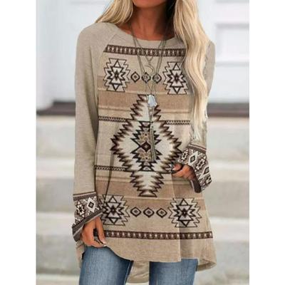 Женская футболка с абстрактным рисунком в полоску Футболки с принтом Женская модная футболка Топы с длинным рукавом Футболки Женская футболка Винтаж