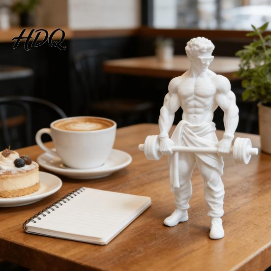 Статуя Железный Человек 3D Печать Мускулистый Мужчина Украшение Скульптура на Фитнес-Тему для Бодибилдеров