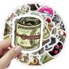 50 шт. Мультяшные наклейки с изображением денег, долларов, мира, водостойкие, для граффити, DIY, чехол для телефона, багаж, блокнот, банкноты, наклейки, украшение