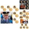 Набор памятных монет британского короля Карла в металлической подарочной коробке
