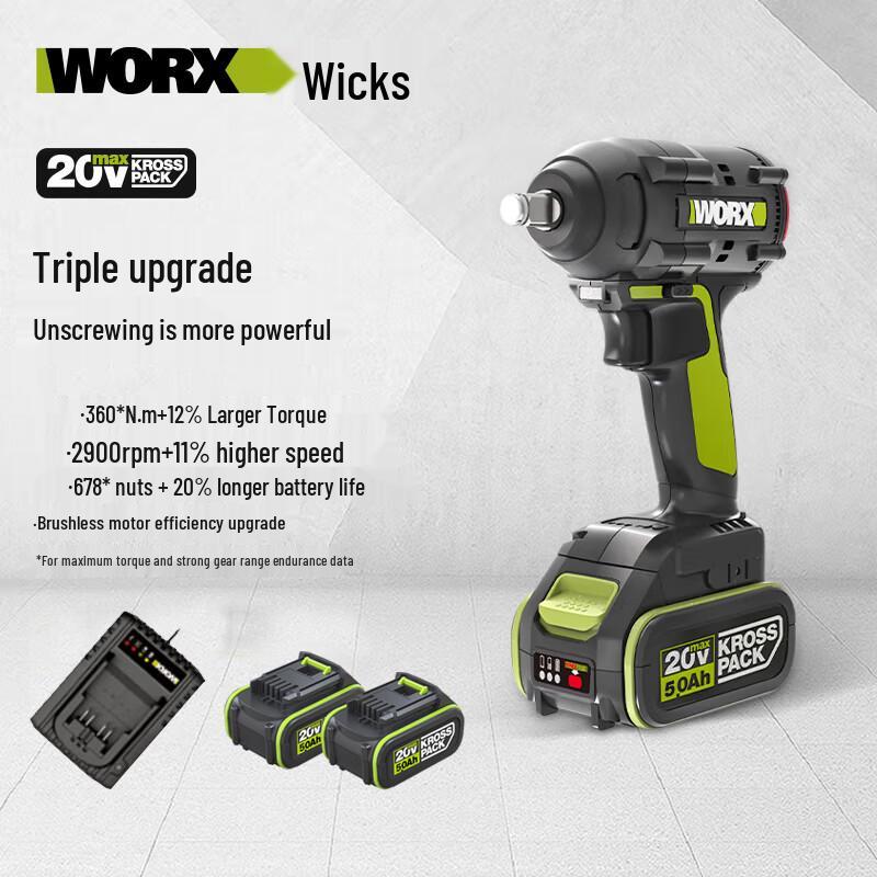WORX 20V Бесщеточный аккумуляторный гайковерт