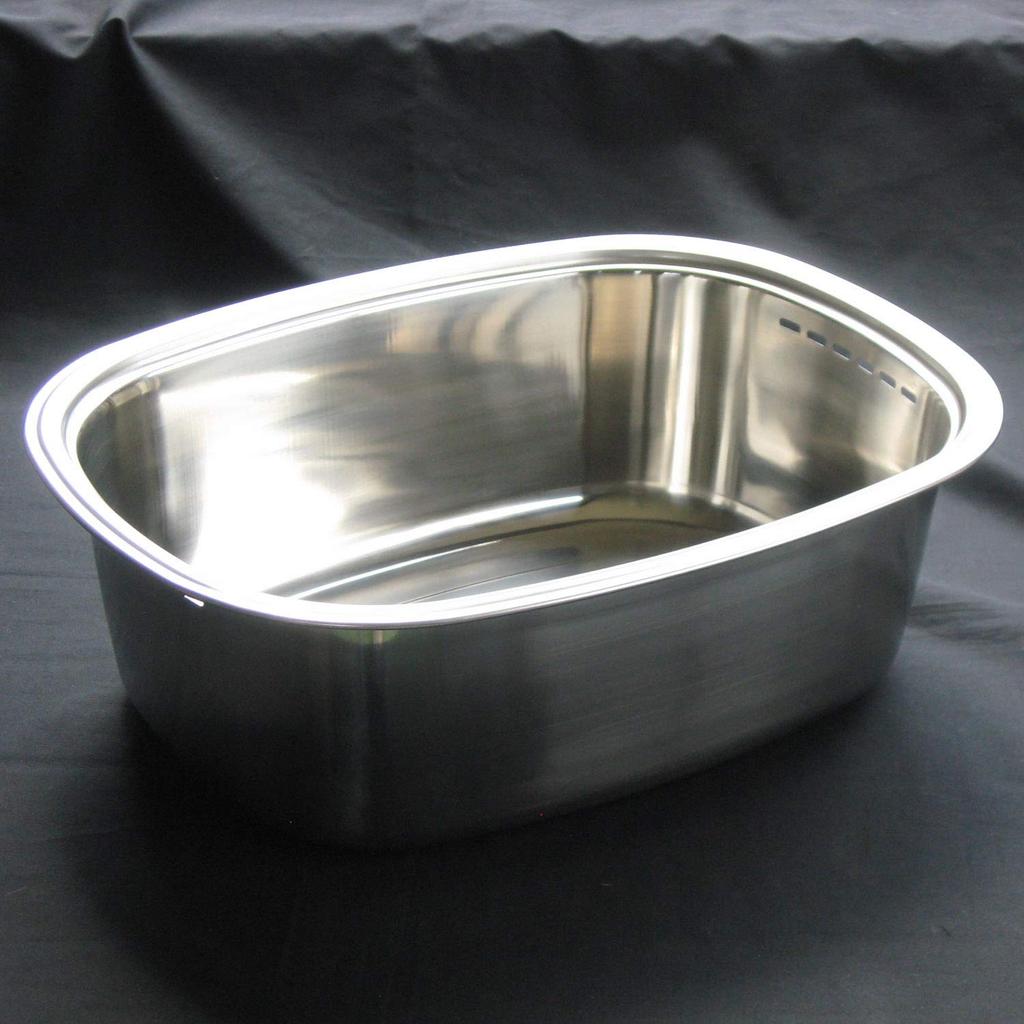 Nagao Tsubame Sanjo Oval X for Stainless Made In Japan Washtub, Shape, 37.5 28.6 Cm, Kitchen, Steel,