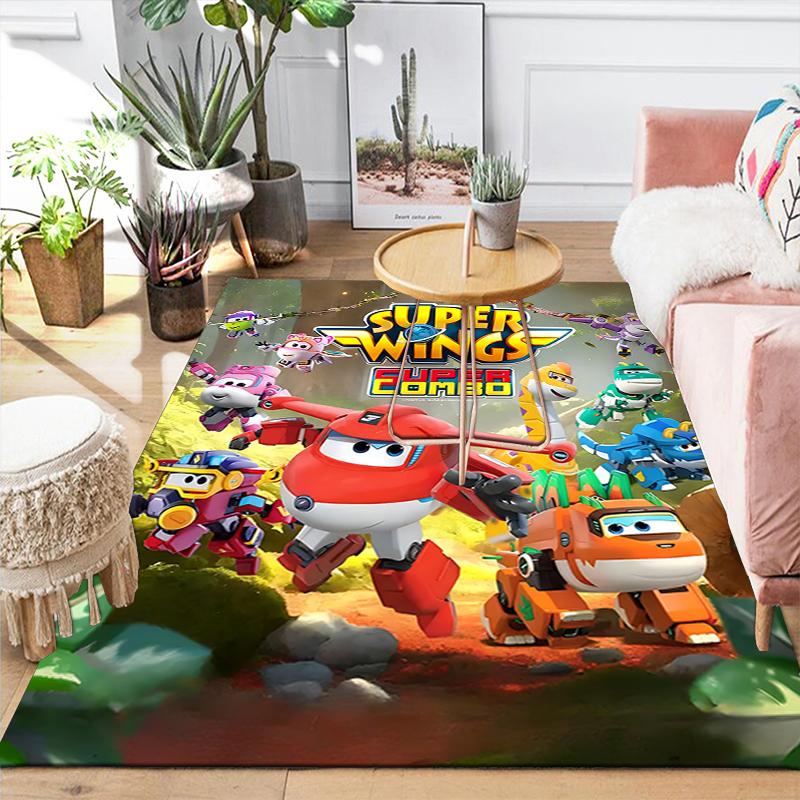 1Pc Super Wings Adventure Rug, Office Carpet Indoor Outdoor Doormat, Non-Slip Soft, Living Room, Christmas Halloween Gift M929330