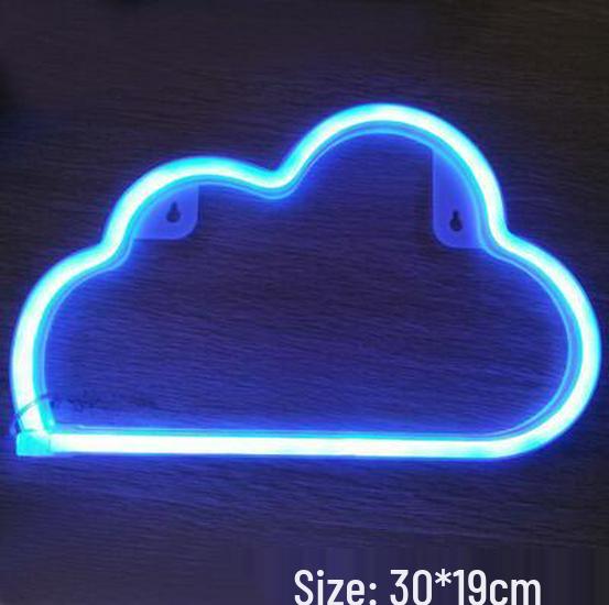 Manufacturer's New LED Neon Light: Lightning Cloud, Planet, Heart, Rainbow – Perfect for Christmas Night Décor.