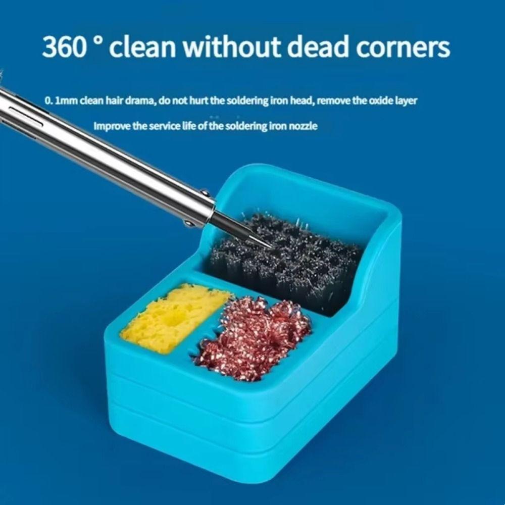 High Performances Soldering Iron Tip Cleaner 360° Cleaning Welding Head Cleaner Electronic Repair
