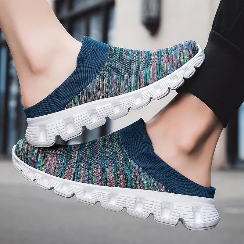 Весна-лето дешевые кроссовки для мужчин и женщин дышащие сетчатые кроссовки для спортзала большой размер 48 мужские легкие без застежек повседневные спортивные туфли для мужчин