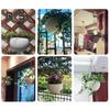 Self Watering Hanging Planters Indoor Outdoor Thickened Hanging Basket Flower Pot with Water Level Indicator Hanging Plant Pot for Cacti Herbs