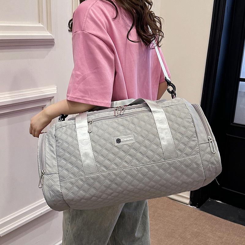 Модная, Простая, Большая Вместимость, Хранение Обуви, Портативная Дорожная Сумка для Выездов, Спортивная Сумка для Тренажерного Зала с Отделением для Сухих и Влажных Вещей, Можно Использовать для Надевания на Выдвижную Ручку