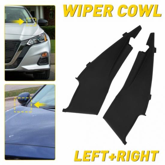 Pair for Nissan 19- Altima Front Windshield Wiper Side Cowl Extension Trim