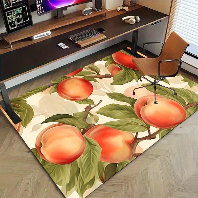 1PC peach tree Non-Slip Floor Carpet Compatible for Office&Living Room&Bedroom&Dining room - Flat - Weave Machine-S0357